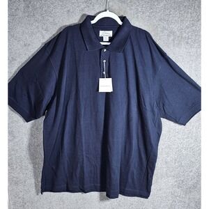 Tri-Mountain Polo Shirt Mens Size 4XL Blue Short Sleeve NWT Preppy Casual Golf
